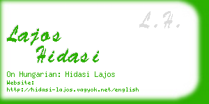 lajos hidasi business card